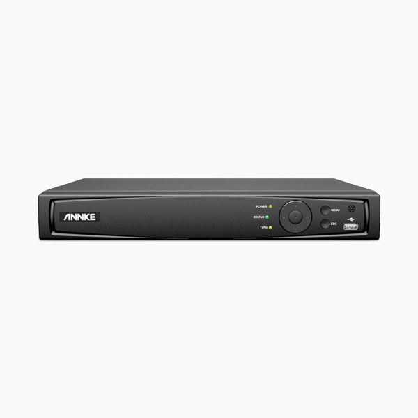 4K 16 Channel H.265+ PoE NVR, Dual Hard Drive Bays, RTSP & ONVIF Supported, Works with Alexa