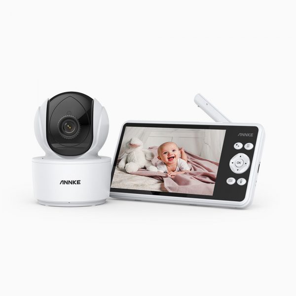 720p 5" HD Video Baby Monitor with Camera, 1000ft Range Remote Pan Tilt 2X Zoom, VOX Mode, Temperature Monitoring, Night Vision, Two-way Audio,...