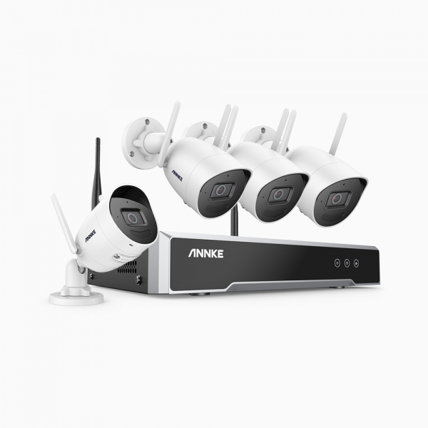 WS500 – 5MP 8 Channel 4-Camera Wireless NVR CCTV System, EXIR 3.0 Night Vision, 2T2R MIMO Antennas, Built-in Micphone, Works with Alexa