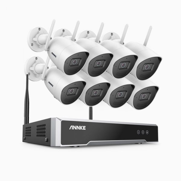 WS500 – 5MP 8 Channel 8-Camera Wireless NVR CCTV System, EXIR 3.0 Night Vision, 2T2R MIMO Antennas, Built-in Micphone, Works with Alexa