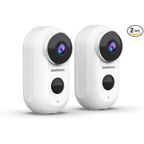 ZUMIMALL 2K Outdoor Rechargeable Battery WIFI Security Camera (2pack)-F5C